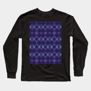 Purple Diamond Pattern Long Sleeve T-Shirt